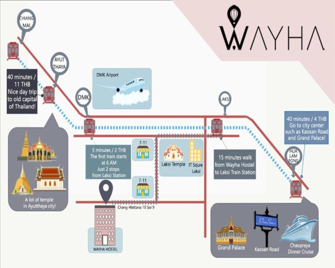 Wayha Hostel Don Mueang Airport Бангкок Экстерьер фото